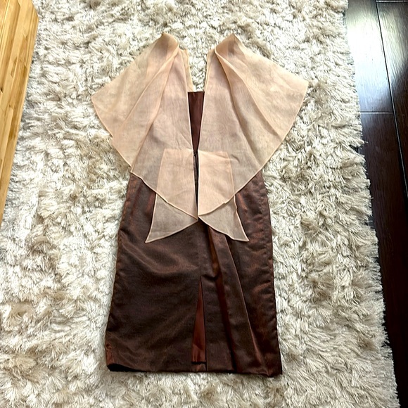 Givenchy Crepe and chiffon ombré gown size 38 - Picture 7 of 7